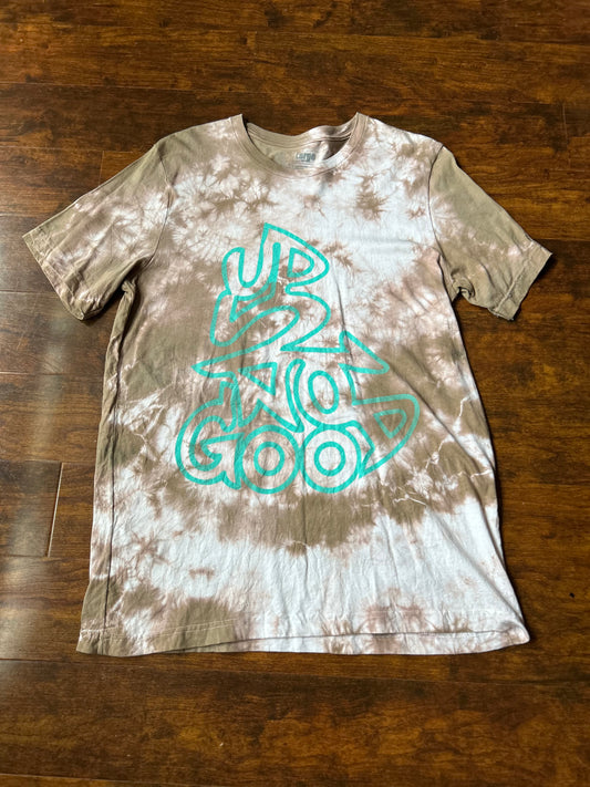 Dyed by hand Tie-Dye Tee’s in Tan