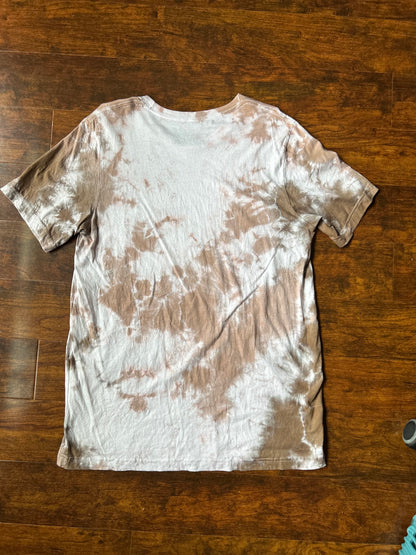 Dyed by hand Tie-Dye Tee’s in Tan