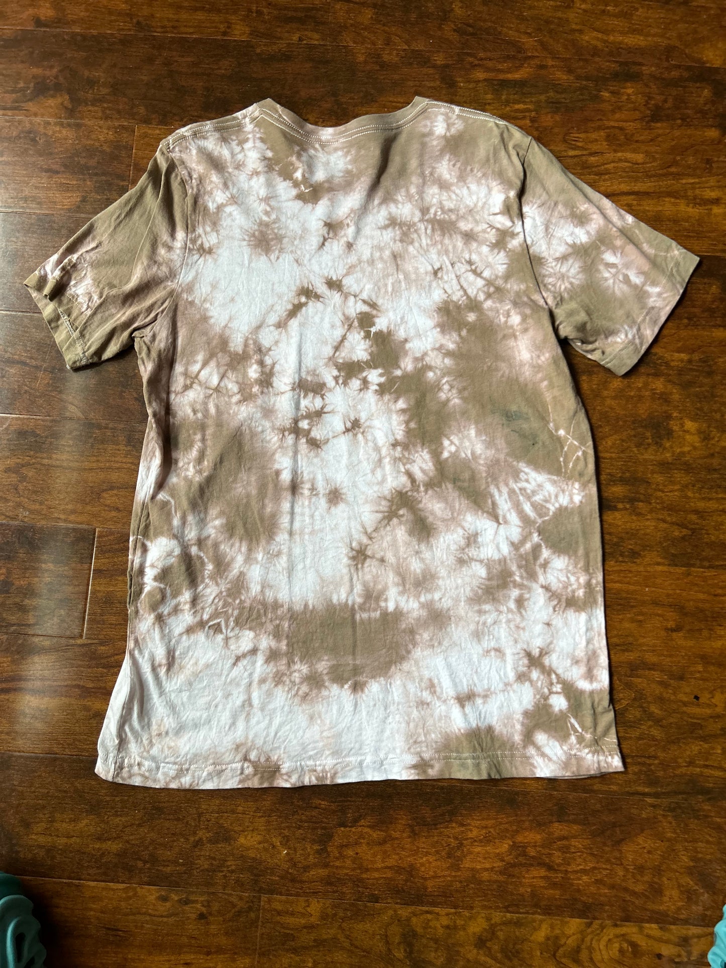 Dyed by hand Tie-Dye Tee’s in Tan