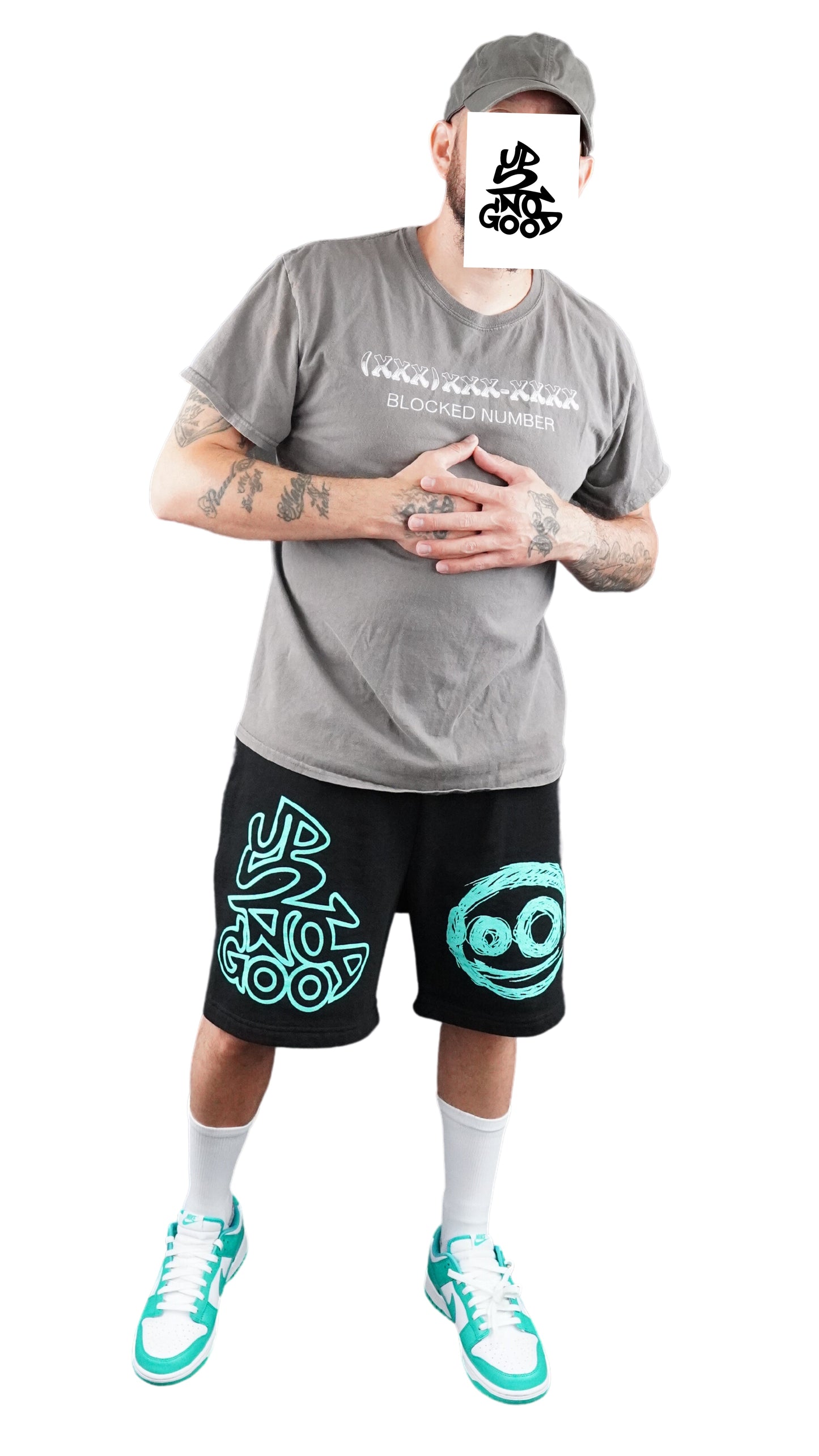 Up2NoGood Mk1 Shorts Black and Sea-Foam