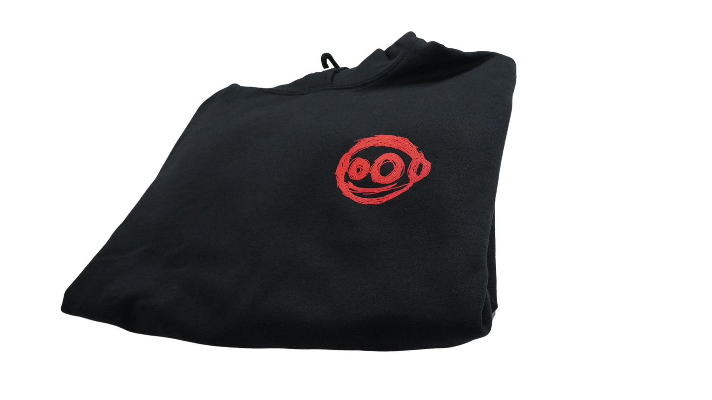 Up2NoGood Mk2 Hoodie in Black and Red